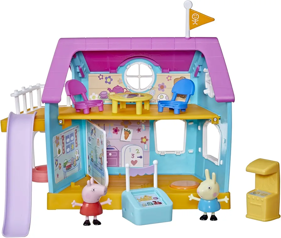 Peppa Pig Club Kids-Only Playset Preschool Toy; Sound Effects; Includes 2 Figures, 7 Accessories; Ages 3 and Up