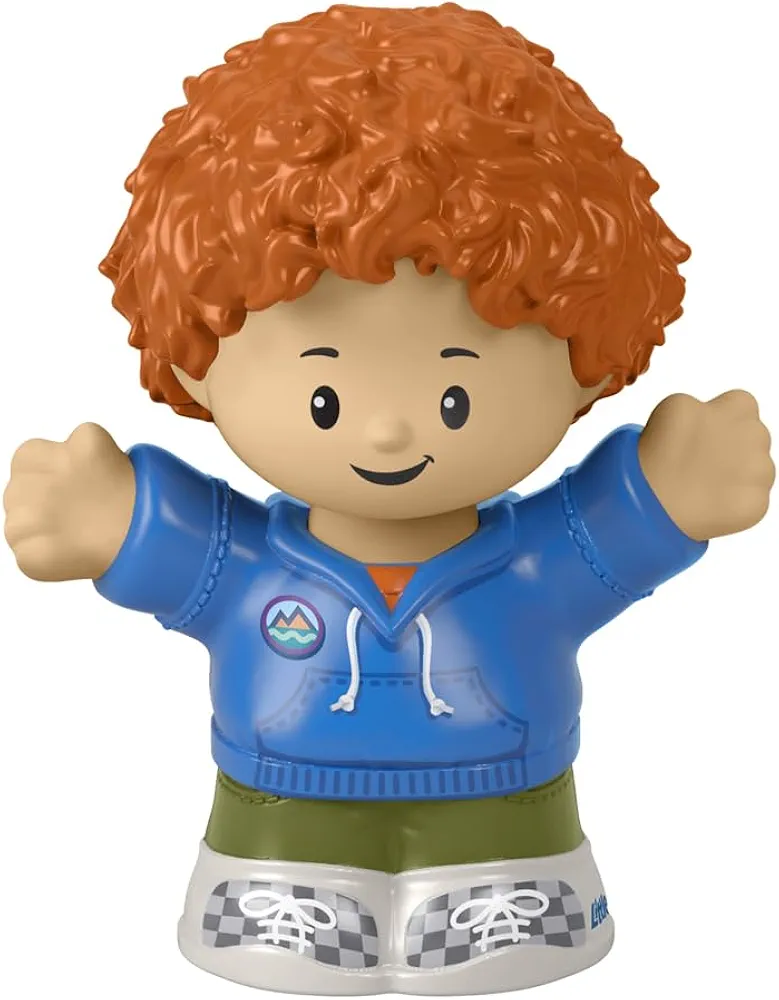 Fisher-Price Replacement Part Little People Family Playset - HBW72 ~ Replacement Curly Red Hair Child Figure ~ Wearing Blue Sweatshirt ~ Works Great with Other playsets Too!