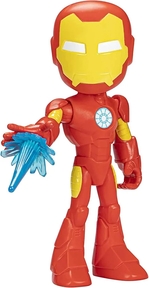 Spidey and His Amazing Friends Supersized Iron Man Action Figure, 9-Inch Avengers Action Figures, Marvel Super Hero Preschool Toys for 3+ Years