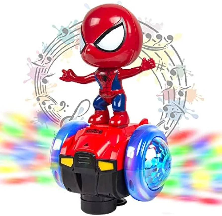 Dancing Robot Toys Car, 360° Spin Interactive Electric Car Toys, with Colorful Flashing Lights & Music, Avoid Obstacles Automatically, Birthday Gift for Boys Girls Toddlers