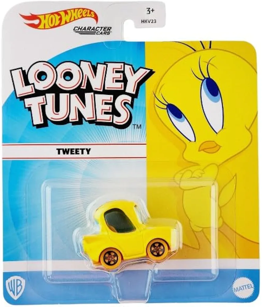 Hot Wheels Character Cars 1:64 Scale Looney Tunes (Tweety Bird 1/7)