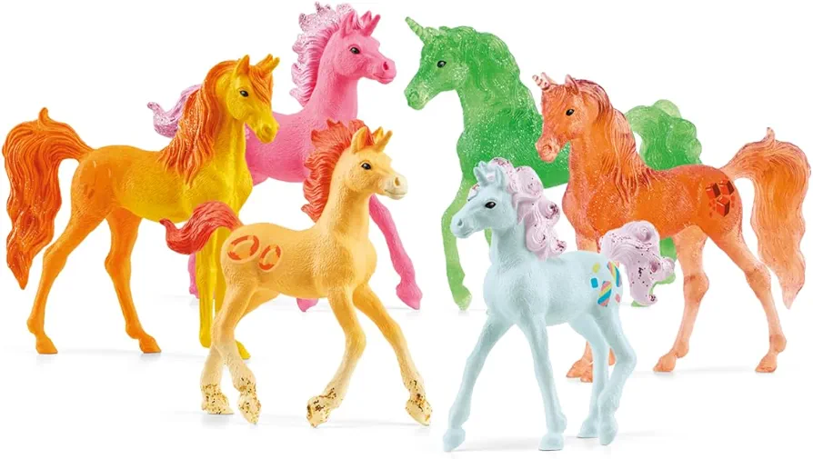 Schleich bayala Unicorn Toys, 6-Piece Collectible Set of Unicorn Figurines, Unicorn Gifts for Girls Ages 5+