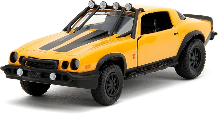 Transformers Rise of The Beast 1:32 1977 Chevy Camaro Bumblebee w/Robot On Chassis Die-Cast Car, Toys for Kids and Adults