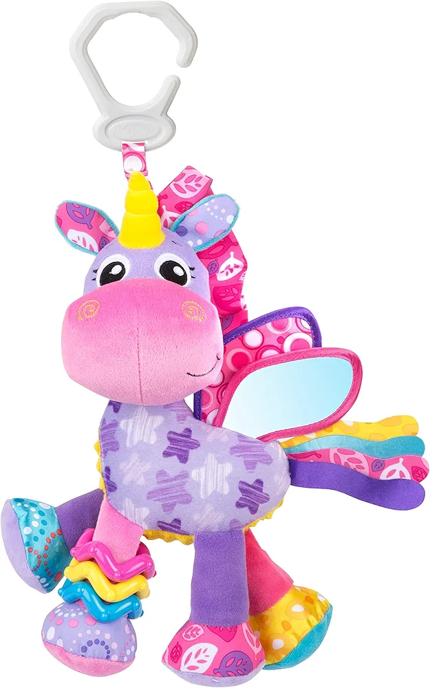 Playgro Baby Toy 0186981162 Activity Friend Stella Unicorn for Baby Infant Toddler Children is Encouraging Imagination with Stem/Steam for a Bright Future - Great Start for a World of Learning