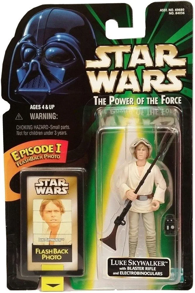 Star Wars, The Power of the Force Flashback Photo, Luke Skywalker Action Figure, 3.75 Inches