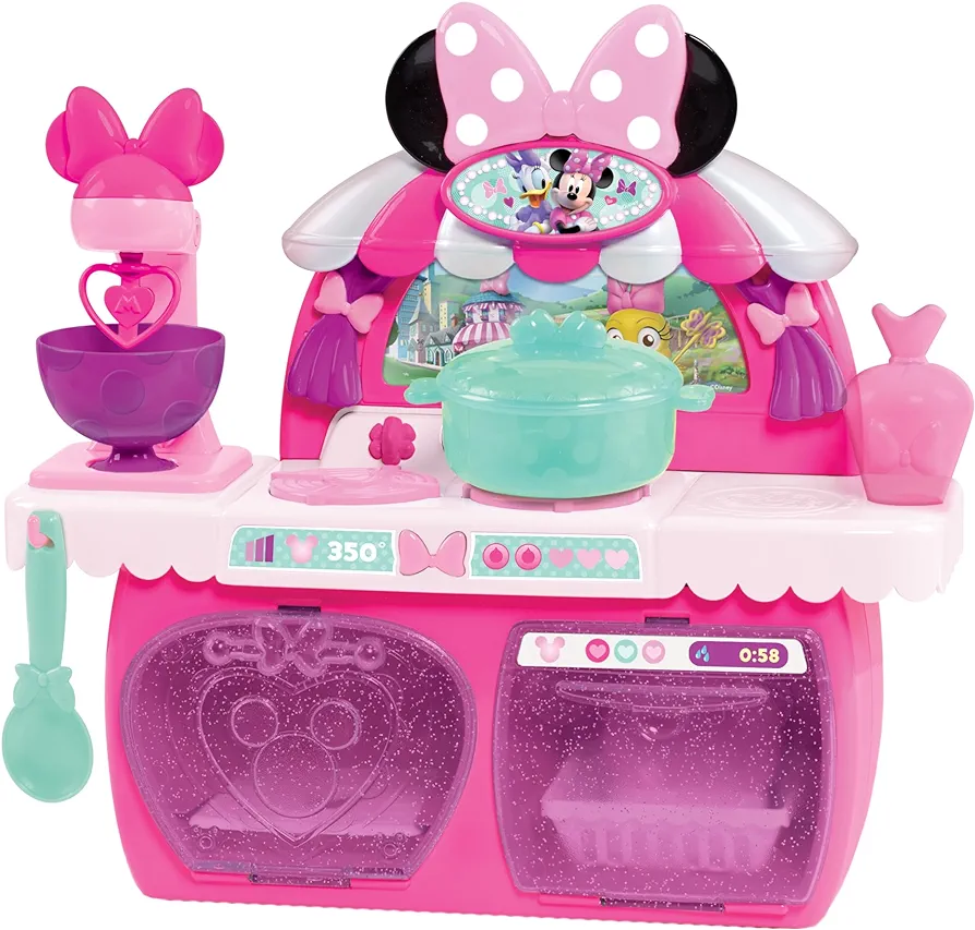 Minnie Bow-Tique Bowtastic Kitchen Playset, Officially Licensed Kids Toys for Ages 3 Up by Just Play