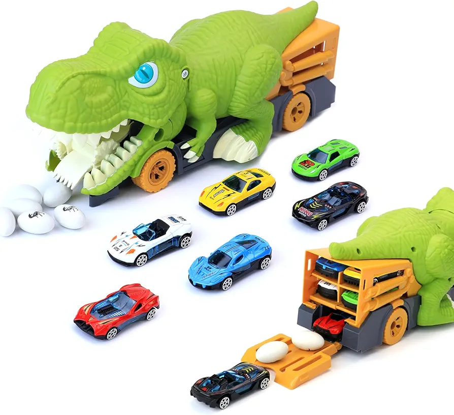 13 in 1 Dinosaur Truck for Kids,Fine Motor Skills Training Toys, Scene Storage, Dinosaur Devourer Truck for Kids Boys Grils