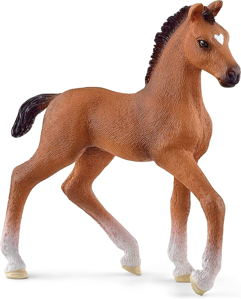 Schleich Horse Club Realistic Oldenburger Foal Baby Horse Figurine - Detailed Horse Toy, Durable for Education and Imaginative Play for Girls and Boys, Gift for Kids Ages 5+