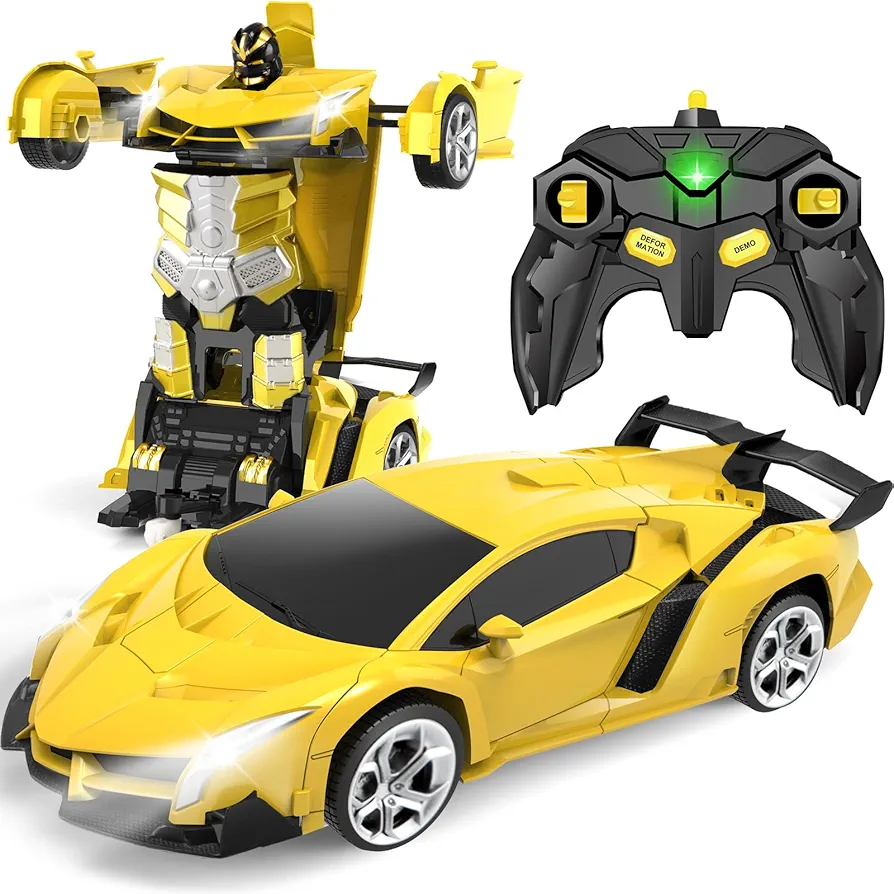 Remote Control Car Toys - Transform RC Cars for Kids, One Button Transformation, 360 Degree Rotating Drifting, 2.4Ghz & 1:18 Scale, Gift for Kids Age 4 5 6 Years Old Boys and Girls