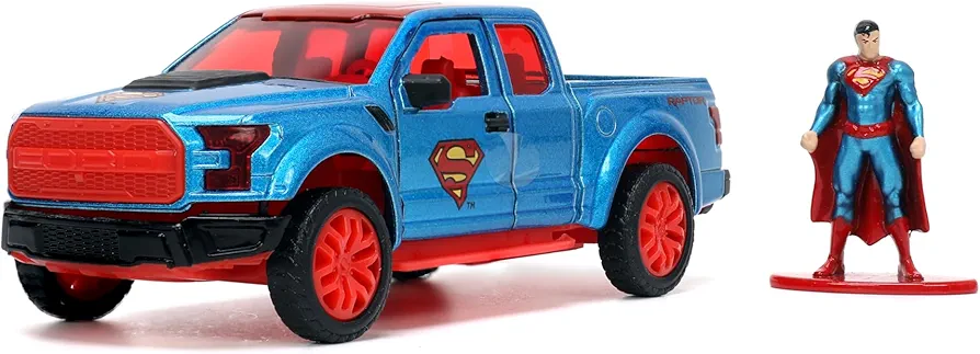 DC 1:32 2017 Ford Raptor Die-Cast Car & 1.65" Superman Figure, Toys for Kids and Adults