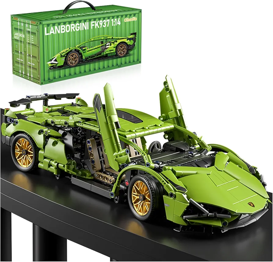 Sport Racing Car Building Sets for Adults Boys 8-12 12-16,Race Supercar Toys Kits Collectible 1:14 MOC Model Construction Birthday Gifts for Teens Age 8 9 10 11 12 13 14 14+(1254 PCS)