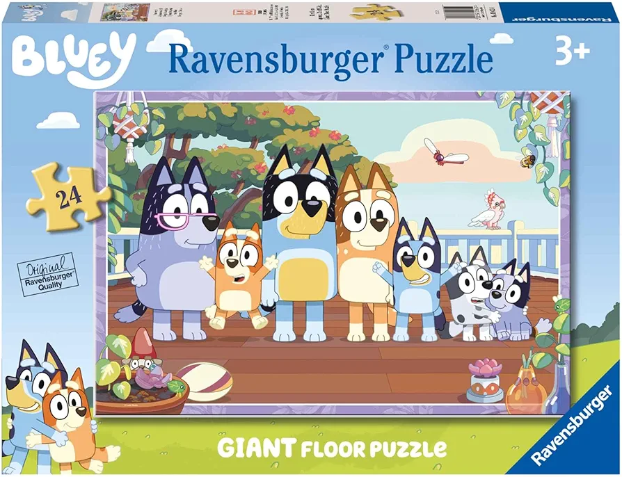 Ravensburger Bluey Toys - 24 Piece Giant Floor Jigsaw Puzzle for Kids Age 3 Years Up - Gifts for Toddlers