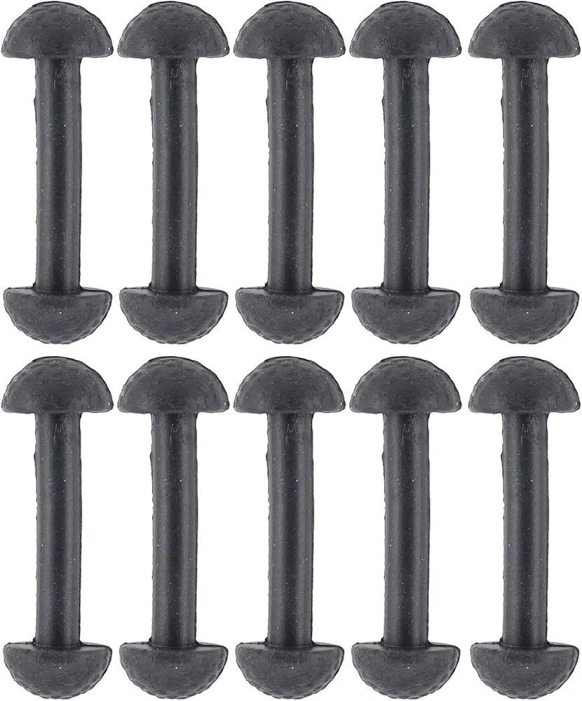 ApplianPar Replacement Leg Band Connectors for Vintage Figures Toys Black Rubber Pack of 10