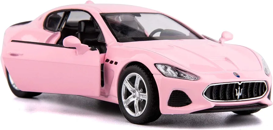 1/36 Scale Maserati GT Casting Car Model, Zinc Alloy Toy Car for Kids, Pull Back Vehicles Toy Car for Toddlers Kids Boys Girls Gift (Pink)