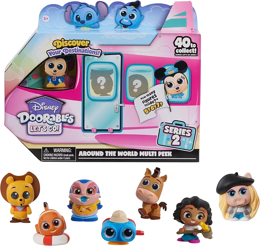 Disney Doorables Let’s Go Around the World Series 2, Collectible Blind Bag Figures, Styles May Vary, Officially Licensed Kids Toys for Ages 5 Up