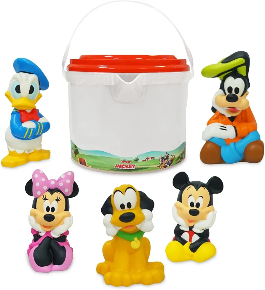 Disney Store Official Bath Set (Mickey and Friends) - Kids Bath Accessories with Beloved Disney Characters - Colorful and Fun Bath Time Essentials for Kids - Suitable for All Ages