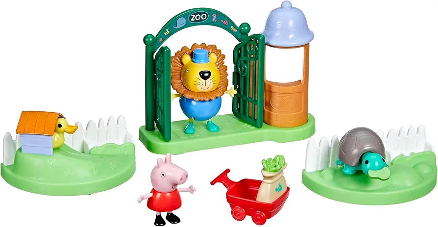 Peppa Pig Toys Peppa's Day at The Zoo Playset, 2 Figures and 6 Themed Accessories, 3-Inch Scale Preschool Toy for Kids Ages 3 and Up