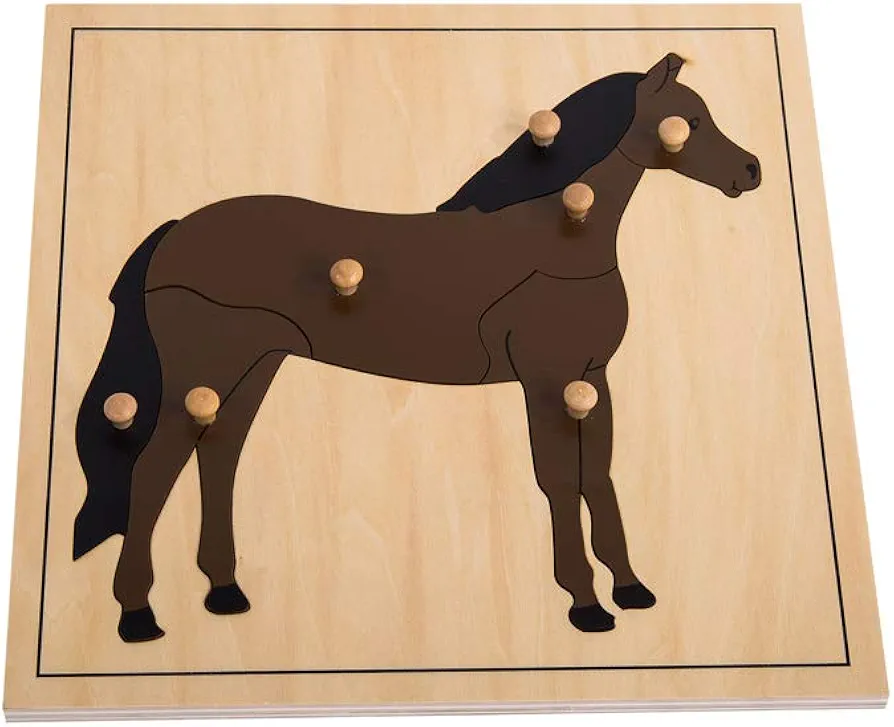 Montessori Horse Puzzle for Early Preschool Learning Toy