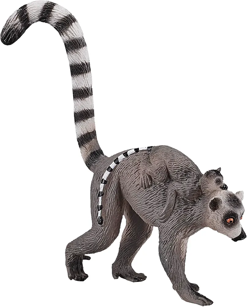 MOJO Lemur with Baby Toy Figure