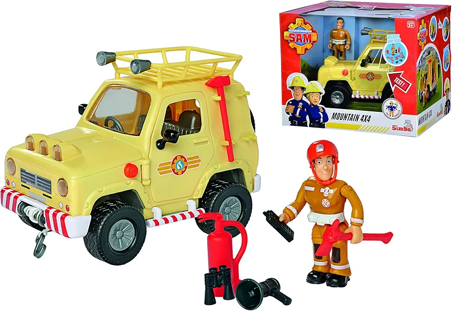 Simba - Fireman Sam, Mountain Vehicle 4x4, 109252511038, 3 years, 15 cm, with lights and sounds