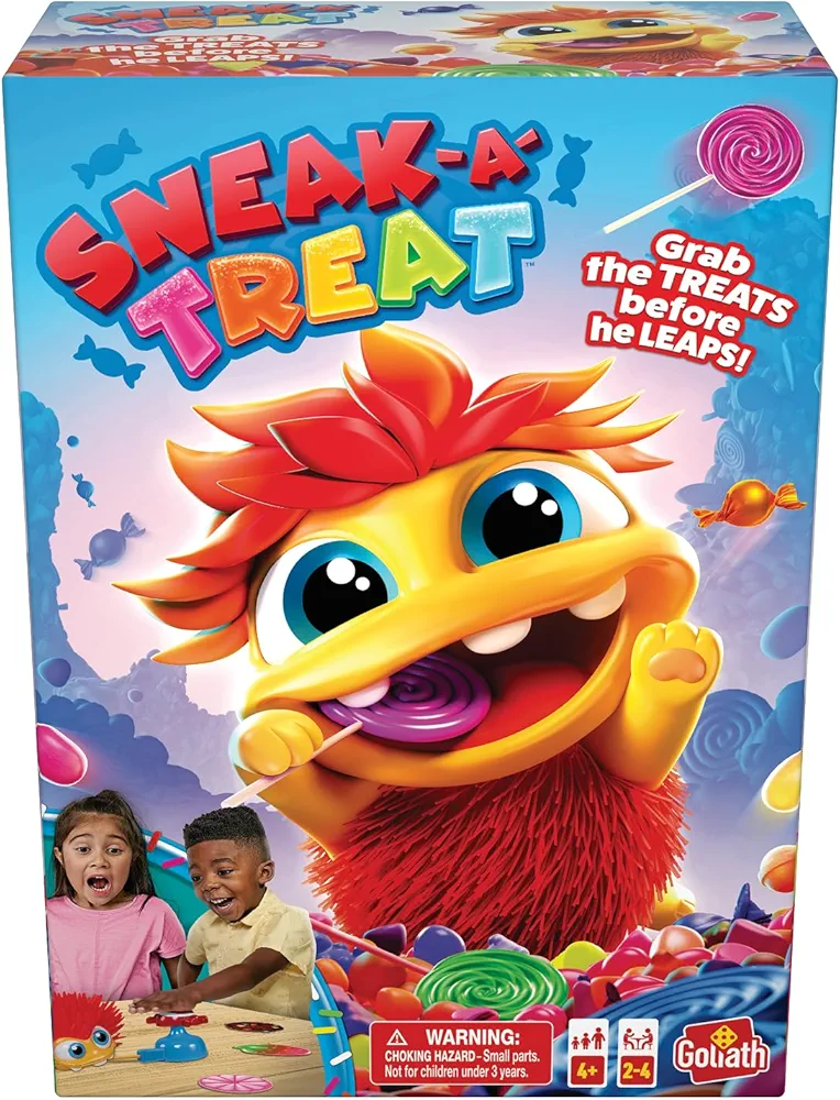 Goliath Sneak-A-Treat Game - Grab The Treats Before The Candy Critter Leaps! - Preschool Game, Ages 4 and Up, 2-4 Players