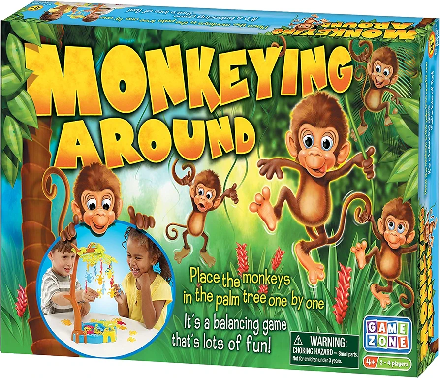 Game Zone Monkeying Around - Multiplayer Tabletop Balancing Game for Ages 4+ - Helps Develop Hand-Eye Coordination and Problem-Solving Skills!