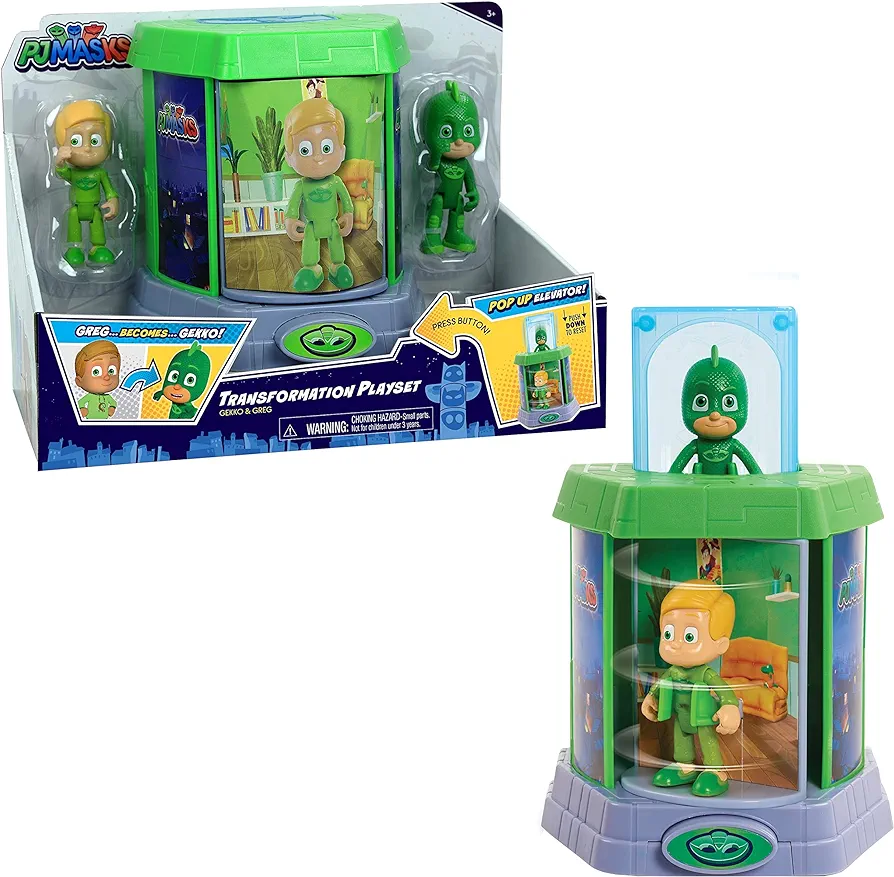 PJ Masks Transforming Figures, Gekko, Kids Toys for Ages 3 Up by Just Play