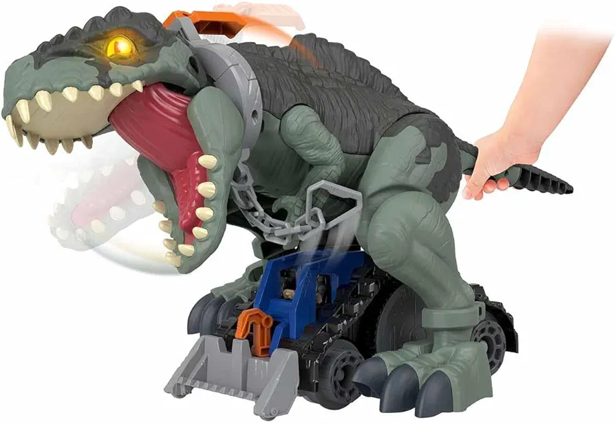 Fisher-Price Imaginext Jurassic World Dinosaur Toy Mega Stomp & Rumble Giga with Lights & Sounds for Pretend Play Preschool Kids Ages 3+ Years