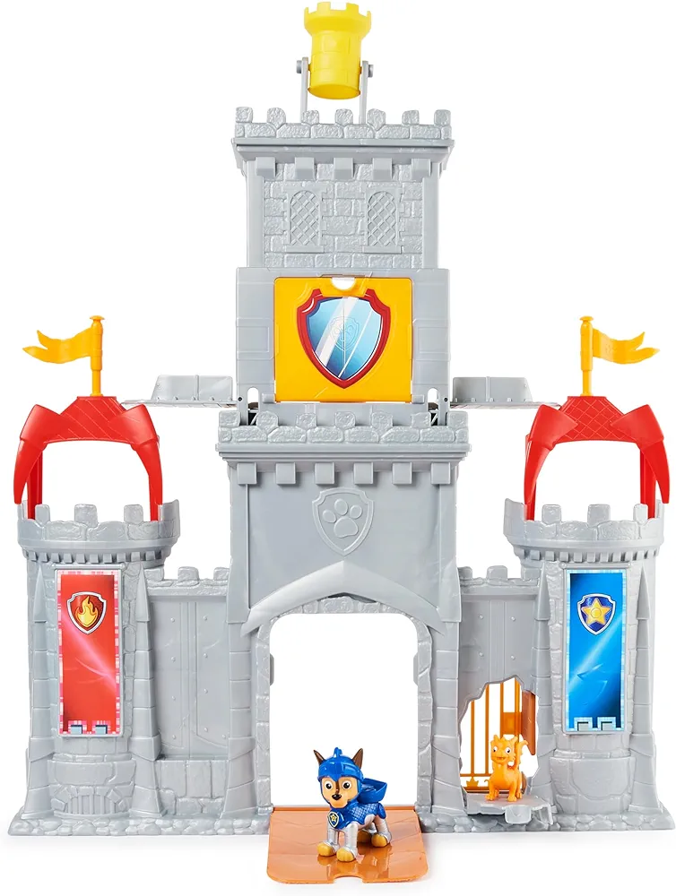 Paw Patrol, Rescue Knights Castle HQ Transforming 11-Piece Playset with Chase and Mini Dragon Draco Action Figures, Kids Toys for Ages 3 and up