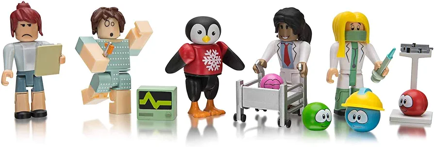 Roblox Celebrity Collection - MeepCity: Meep Hospital Six Figure Pack [Includes Exclusive Virtual Item]