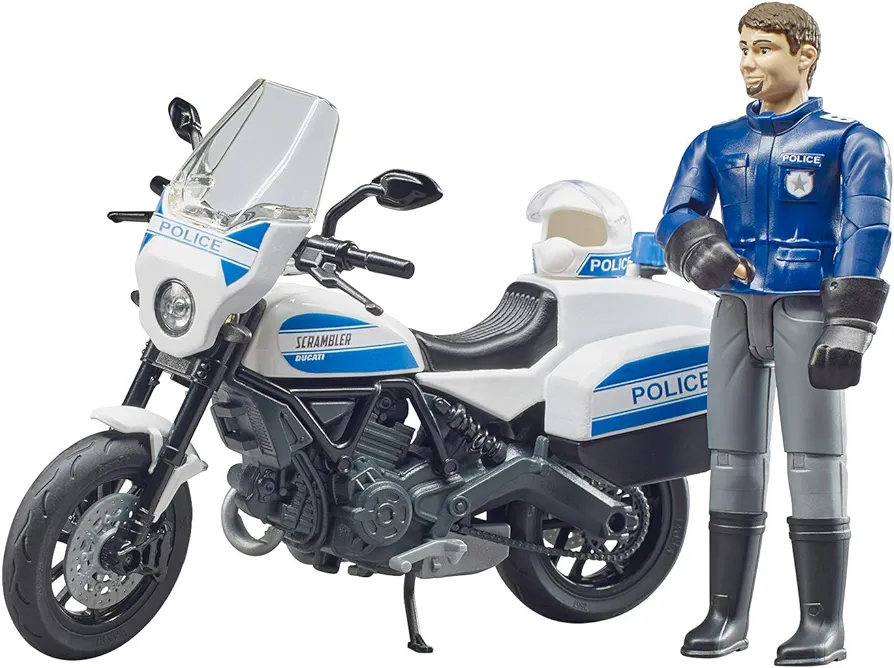 Bruder 62731 bworld Scrambler Ducati Police Motorbike w Policeman