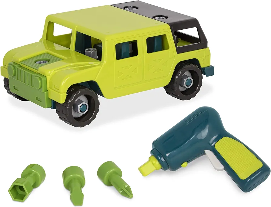 Battat – Construction Toys For Kids, Toddlers – Developmental Toy Vehicle Kit – Take Apart Truck With Screwdriver And Tools – Take-Apart 4X4 – 3 Years + – Take-Apart 4 X 4