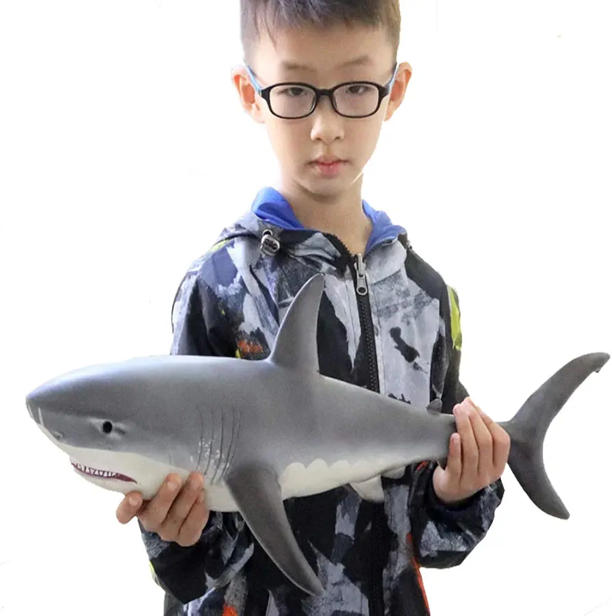 HOMNIVE Great Shark Toy Figures - Realistic Animals Action Figures - Ocean Huge White Whale Playset Educational Learning Toys for kids Party Suppliers