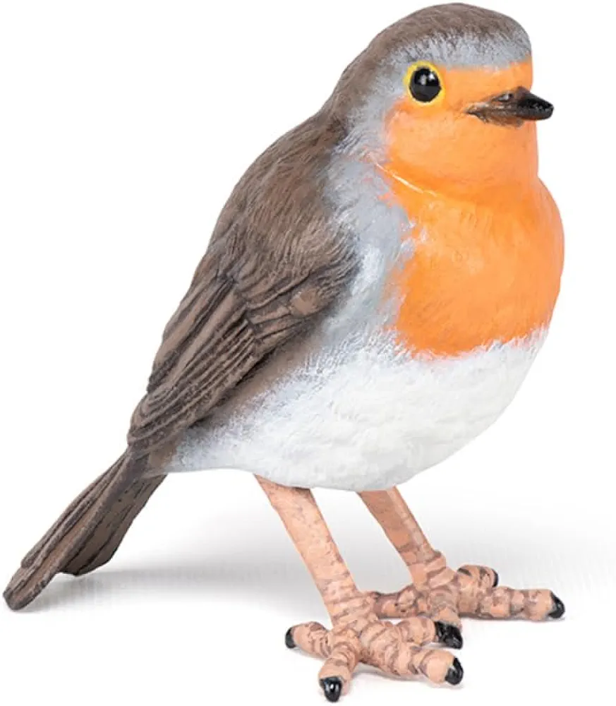 Papo -hand-painted - figurine -Wild animal kingdom -Robin -50275 -Collectible - for Children - Suitable for Boys and Girls- from 3 years old