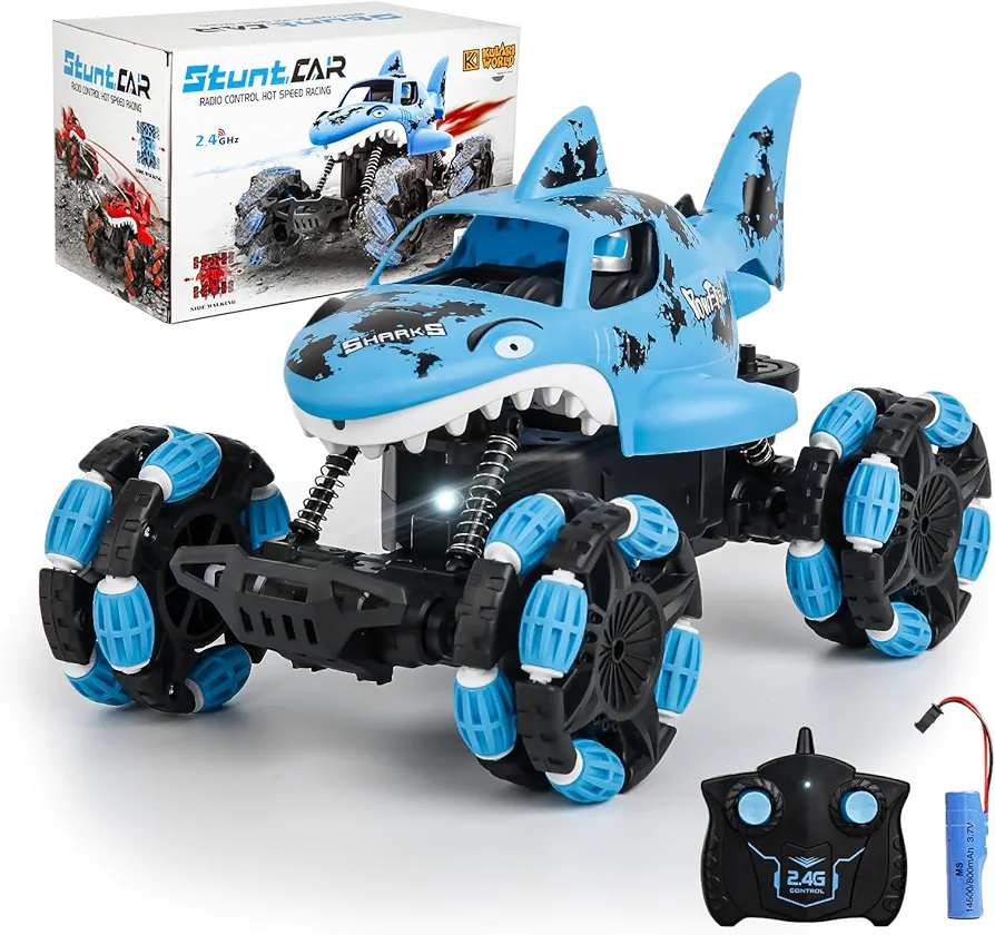 Remote Control Shark Monster Truck All-Terrain Toy Remote Control Car Vehicle, 2.4 GHz,1:14 Scale, Off Road Rechargeable RC Car Kids Toys for Boys and Girls Ages 6 and up