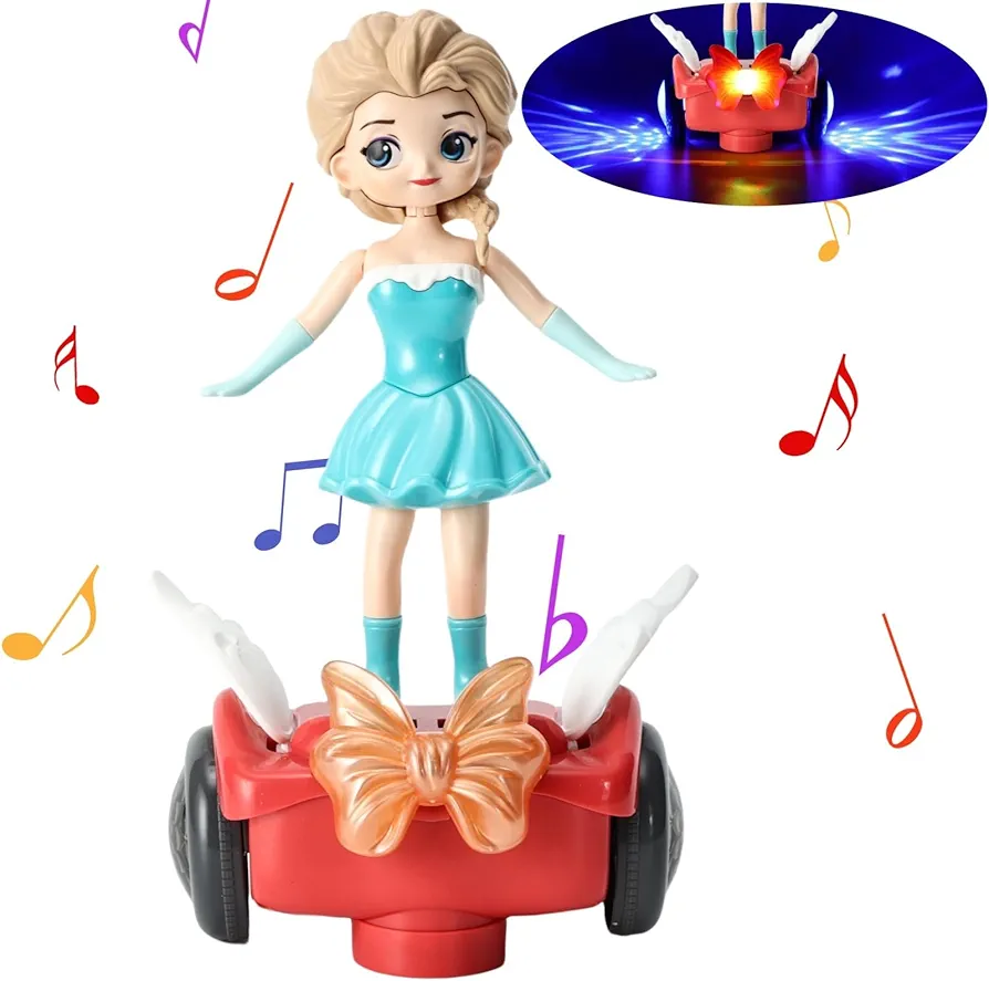 Frozen Toys for Girls,Dancing Princess Interactive Robot Elsa Toys Car for Little Girls Age 4-7 with Colorful Flashing Lights&Music,Pretend Christmas Birthday Gift Toys for Kid 1 2 3 4 5 6 Year Olds