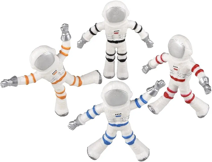 Forest & Twelfth Set of 12 Bendable Astronaut Figures 3” Astronaut Toys for Kids, Cute Bendy Toys to Enhance Fine Motor Skills and Spark Imagination, Ideal for Ages 3+