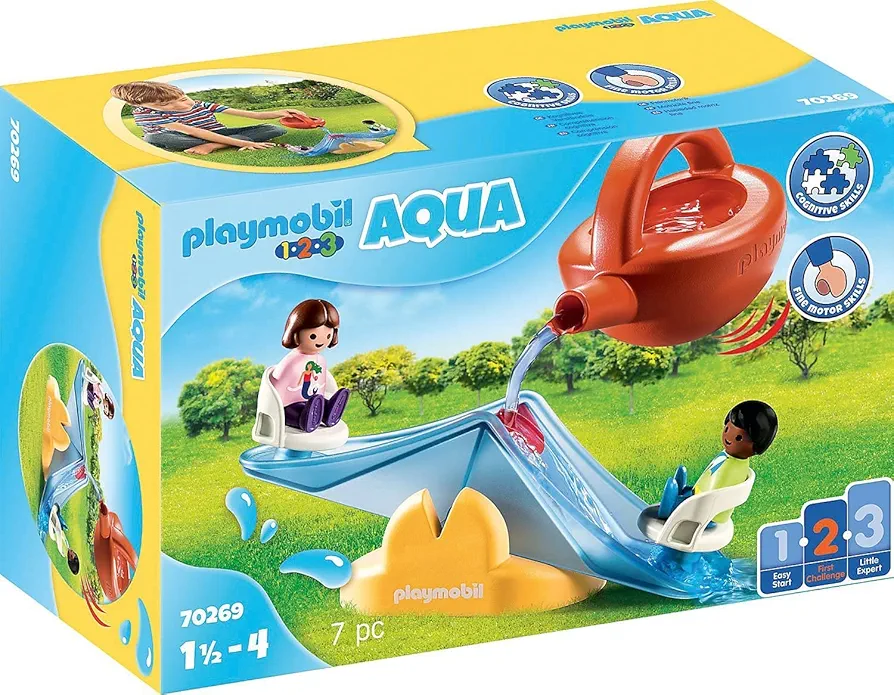 Playmobil 1.2.3 Aqua Water Seesaw with Watering Can