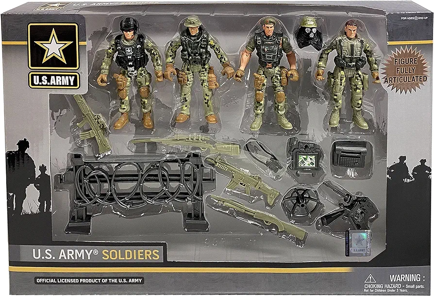 U.S. Army Soldiers 4 PK Fully Articulated Figures