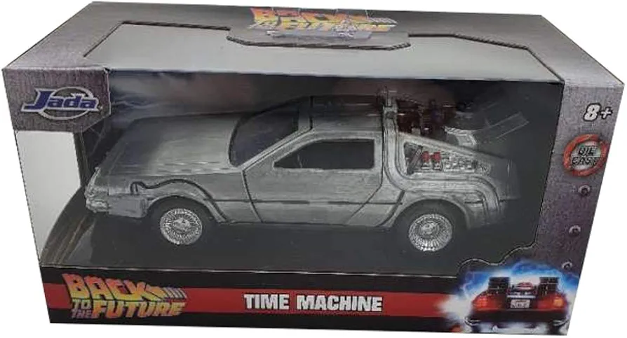 Jada Toys Back to The Future Time Machine 1:32 Die-cast Car, Toys for Kids and Adults, Silver