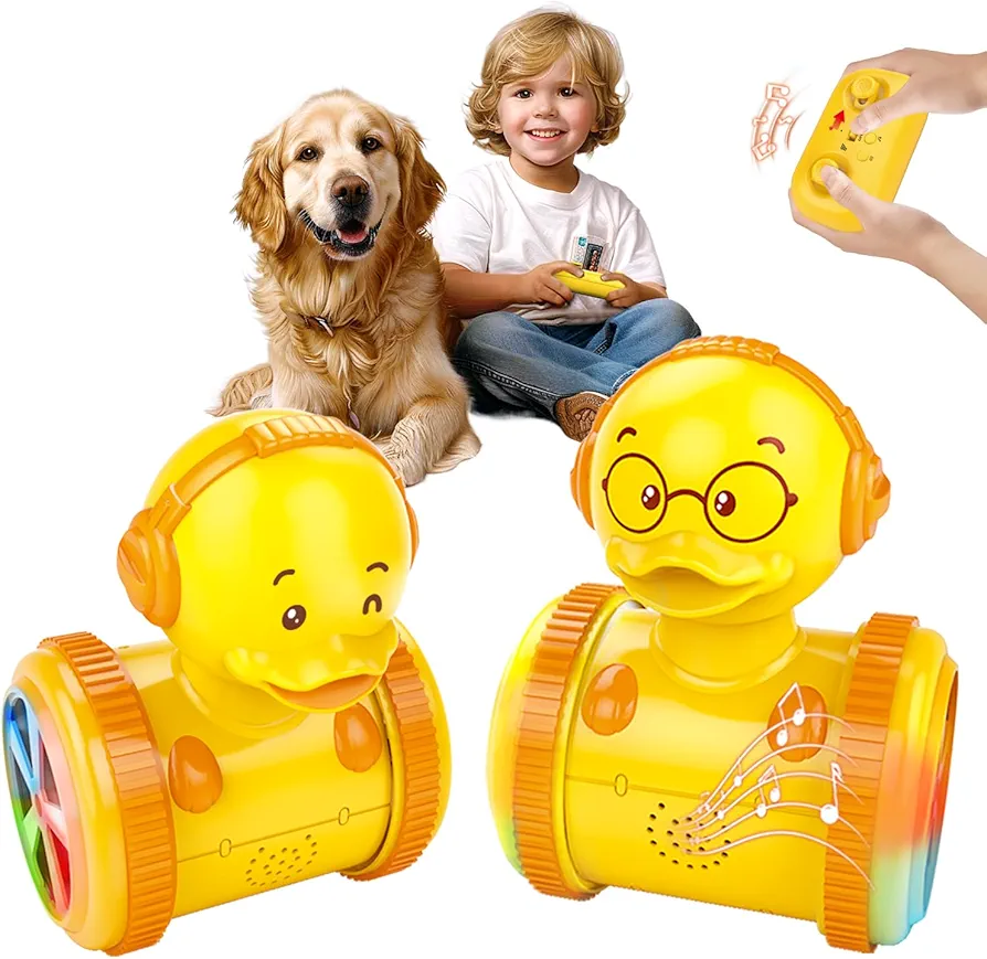 Toys for Ages Remote Control Car Funny Kids Toy, Long Distance Voice Transmission, Repeating Toys Kids, Dog Toys Rotating Talking Dance Sing, Music Sound Adjust, Flash Lights, Kids GIF