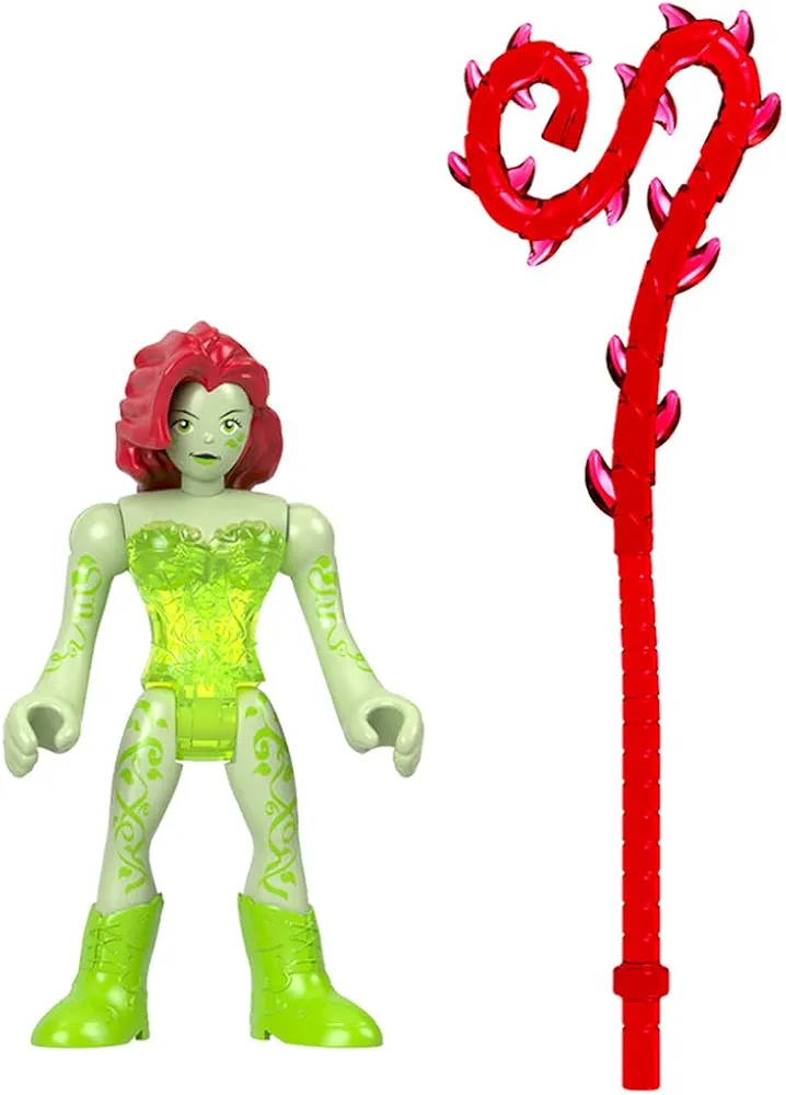 Replacement Part for Imaginext Playset Inspired by DC Superfriends - HGX97 - Replacement Poseable Poison Ivy Figure and Red Battle Accessory