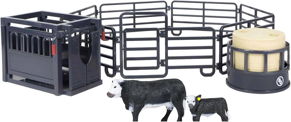 Big Country Toys Ranch Set (666 Ranch Black Angus Ranch Set)