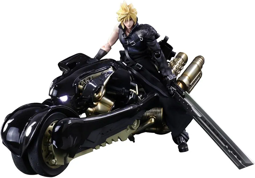 Square Enix-Final Fantasy VII Advent Children Play Arts -Kai- Cloud Strife & Fenrir