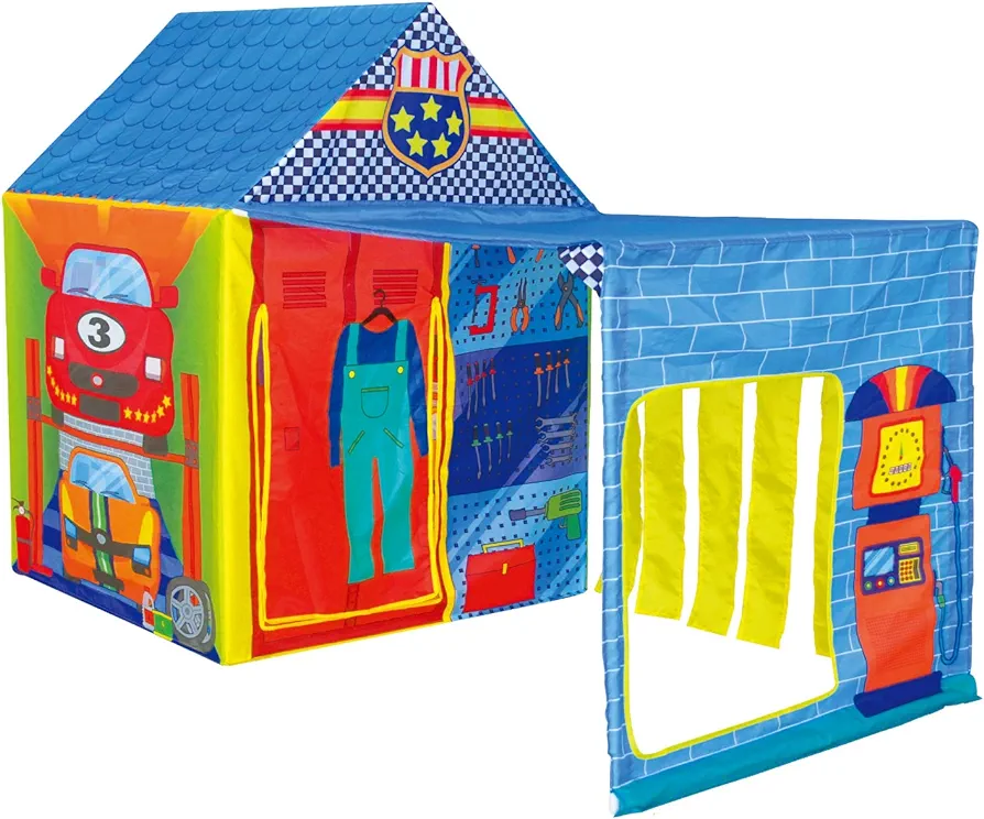 POCO DIVO Super Garage Play Tent Kids Pretend Mechanic Playhouse