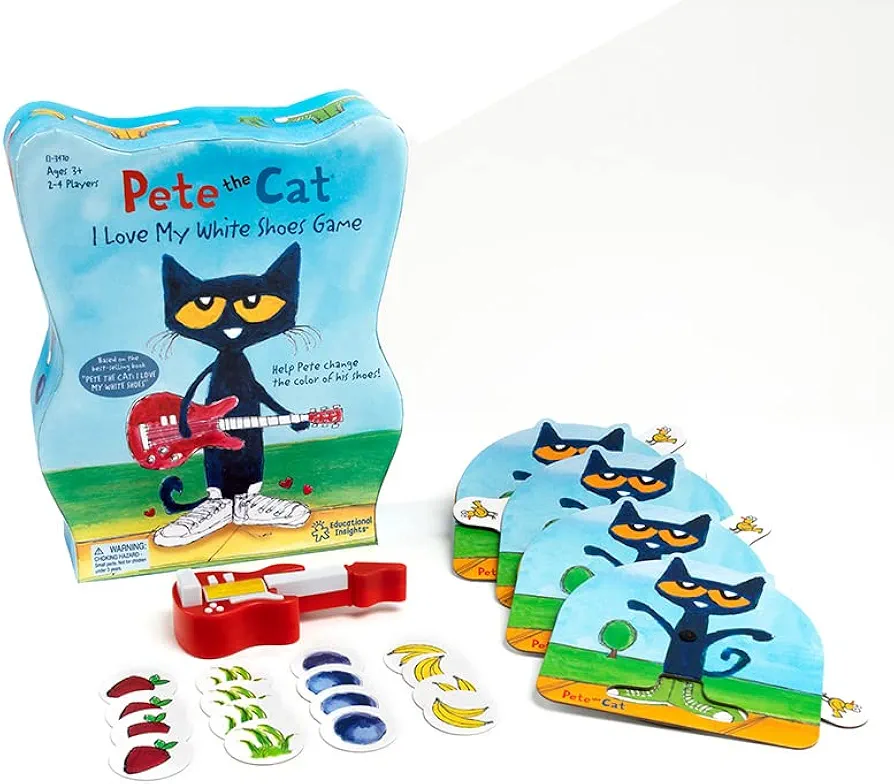 Educational Insights Pete The Cat I Love My White Shoes Game Board Game for Toddlers & Preschoolers, GIft for Toddlers Ages 3+