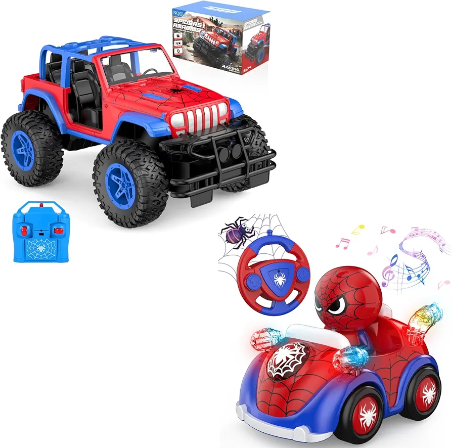 NQD Spider Remote Control Car for Toddlers & Spider RC Truck, RC Car for Boys, 2.4Ghz RC Cars, Toy for Birthday for Kids 3-8 Years Old