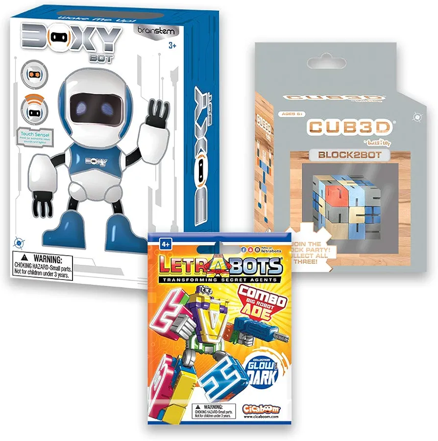 Brainstem Robot Bundle - Letr-A Bot, Block2Bot, & Boxy Bot Bundle