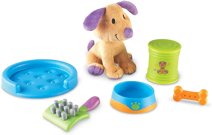 Learning Resources New Sprouts Puppy Care Play Set - 6 Pieces, Ages 2+ Toddler Learning Toys, First Pet, Develops Imaginative Play and Language Skills