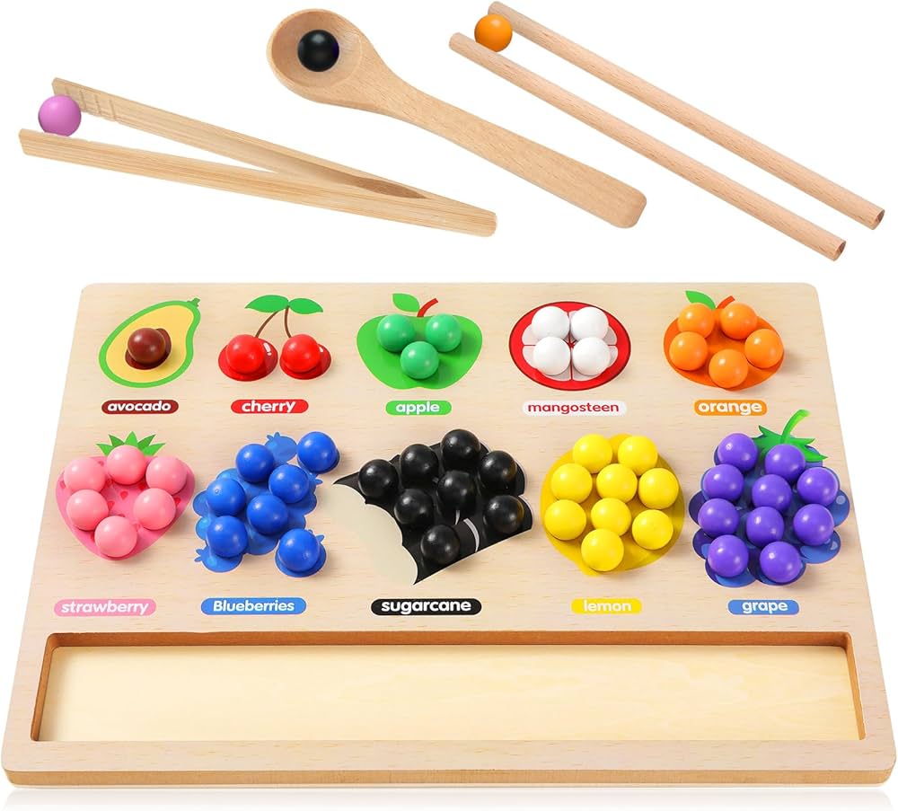 Wooden Number Learning Tracing Board Set,Toddler Montessori Math Toys Preschool Learning and Educational Stacking Counting Color Sorting Games for Boys and Girls for 3 4 5 Years Old